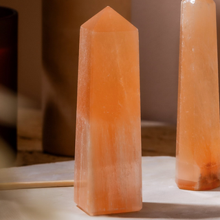 Orange Selenite Tower Square