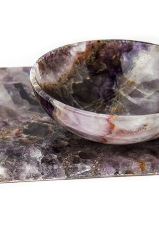 Amethyst Cheese Platter Board With Bowl