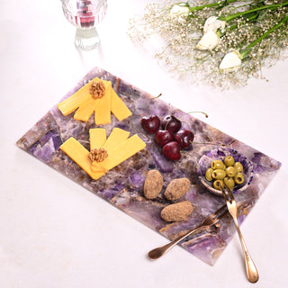 Amethyst Cheese Platter Board With Bowl