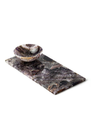 Amethyst Cheese Platter Board With Bowl