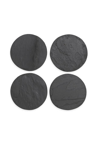 Black Slate Round Coasters