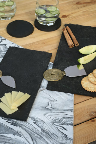 Black Rectangle Marble Platter Serving Board