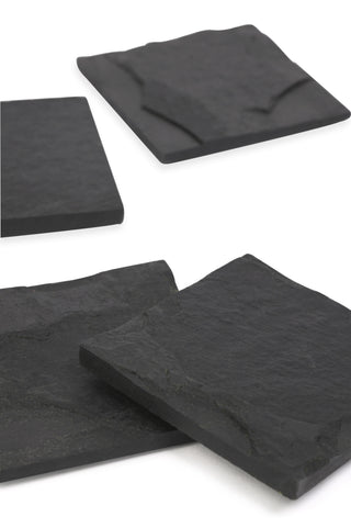 Black Slate Square Coasters