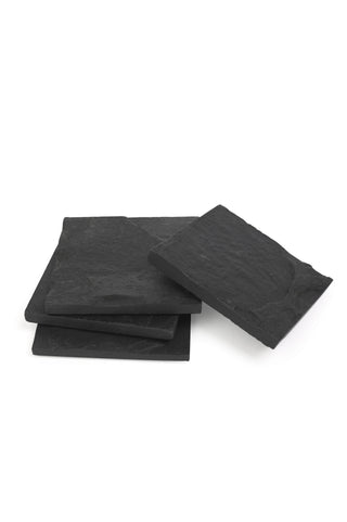 Black Slate Square Coasters