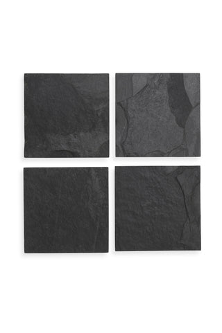 Black Slate Square Coasters