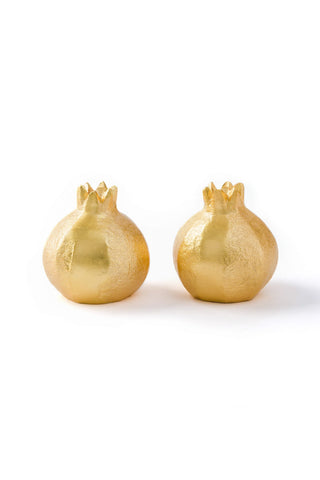 Brass Pomegranate Salt And Pepper Shaker Set