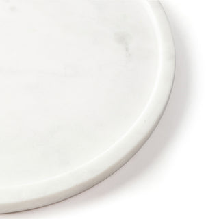 White Round Marble Platter Serving Board