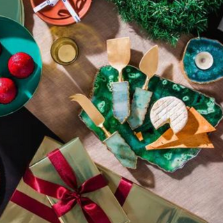 Green Aventurine Set Of Cheese Knives