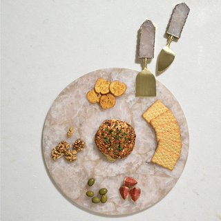 Rose Quartz Cheese Platter Board