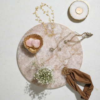 Rose Quartz Cheese Platter Board