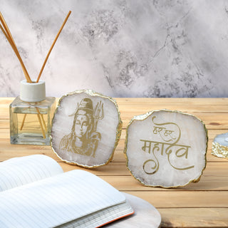 Agate Mahadev Electroplated Border