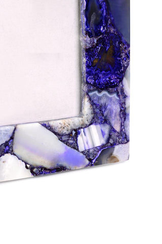 Purple Agate Photo Frame - Natural Stone Elegance for Cherished Memories