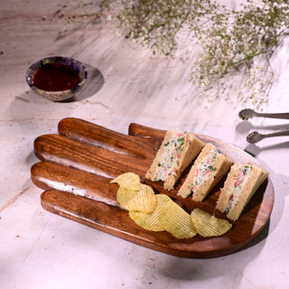 Wooden Hamsa Cheese Platter Board